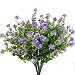 Produktbild Joylora 10 Bündel Kleine Lila Künstliche Blumen Kunststoff Grüne Künstliche Pflanze/Sträucher Eukalyptus Zweig Artificial Greenery für Garten Büro Hause Fenster Hof Hochzeit Freien Innen Deko