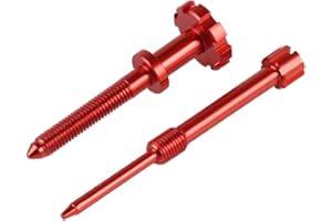 NICECNC Rosso Universale Vite di regolazione della miscela aria-carburante Fit K-eihin PWK 2 Tempi Carb Compatible with Beta 250 300 RR,KTM SX XC XC-W EXC MXC,Kawasaki Yamaha,See Fitment