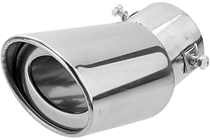 Hpory Tuyau déchappement de Voiture Universel, Tuyau déchappement de Voiture pour col de Queue déchappement 38mm-53mm, Embout de Silencieux Rond en Acier Inoxydable de Tuyau déchappement