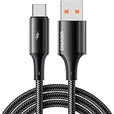 Essager 2 Metre 6A 120W Mega Hızlı USB To Type C Şarj Data Kablosu, Akım,Isı Korumalı, G&uuml;&ccedil;l&uuml; Kablo