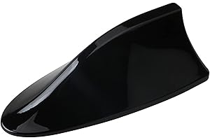 Gsrhzd Shark Fin Antenna, Car Aerials, ABS Plastic Roof Shark Fin Antenna to Enhance Radio Signal for Most Cars(Black)