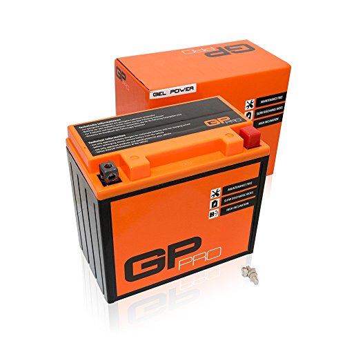 GB16L-B 12V 17Ah GEL Starter Battery (compatible with YB16L-B / 51911) (Maintenance-free/Sealed) Motorcycle Accumulator for e.g. Kawasaki GPZ 1100