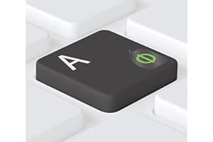 Keystickers® | 5x6mm - Autocollants universel russes - ukrainien pour claviers PC / ordinateur portable et & MacBook, film mat transparent, couleur VERT CLAIR | Russian Keyboard Stickers