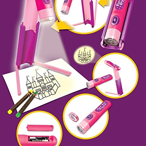 Märchenwelt Zeichenprojektor mit 6 verschiedenen Motiven in pink – Märchen Wandprojektor mit 6 verschiedenen Motiven - 5