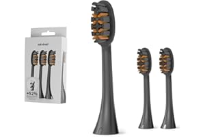 ‎ZAHNHELD Zahnheld® Bürstenkopf Pro X-Clean | Mittelharte Wechselköpfe Für Gero Schallzahnbürste | Effektive Reinigung (Schwarz, 3 Stück)