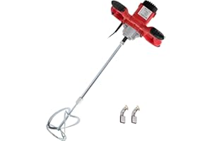 Ozonlife Mélangeur de ciment et électrique professionnel, 2100W, 0-800 r/min, Malaxeur à Mortier avec 6 vitesses réglables, fonctionnement à verrouillage