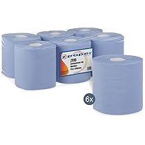6 Rotoli Asciugamani Di Carta BLU - Pura Cellulosa 2 Veli Per Dispenser, Uffici E Casa - Foto 2