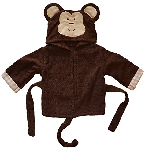 BOMIO Baby Girls' Plain Robe Brown Affe