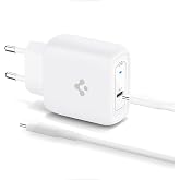 Spigen 45W USB-C Fast Charger + Mesh Charger Cable Samsung PPS 2.0 / Heat Reducer PD 3.0 Protocol Power Adap with GaN Current Protection