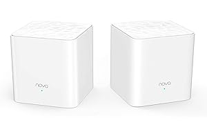 Tenda Nova MW3-2 Mesh WiFi System-Up to 2 Room Coverage. Whole Home WiFi Router and Extender Replacement, AC1200 Mesh Router for Wireless Internet, Works with Alexa, Parental Control, 2-pack