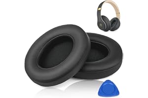 HiFan Replacement Ear Pads, Earpads Compatible with Beats Studio 2.0 & 3.0 Wired/Wireless B0500/B0501, Ear cushions with Softer Leather, Noise Isolation Memory Foam (Shadow Gray)