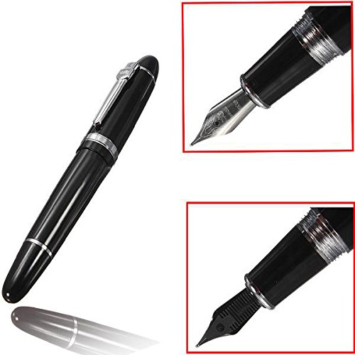 TOOGOO(R) „Jinhao 159 “ Schwarz und Silber M Feder Fuellfederhalter Dicke fuer Geschenk Schmuck - 2