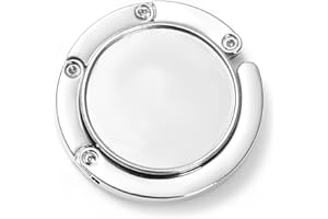 PLABBDPL 1 Pieces Portable Handbag Hangers, Handbag Hooks for Tables,Portable Table Bag Holders for Restaurant Bar(Silver)