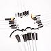 Olym Store 36pcs Black Handle White Hair Cosmetic Brush Set