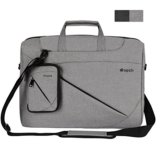 Ropch 15 15.6 Zoll Notebooktasche / Laptoptasche / Aktentaschen / Schultertasche Wasserfest Laptop Hülle Sleeve Case für 15.6" Acer / Asus / Dell / HP / Lenovo - Grau
