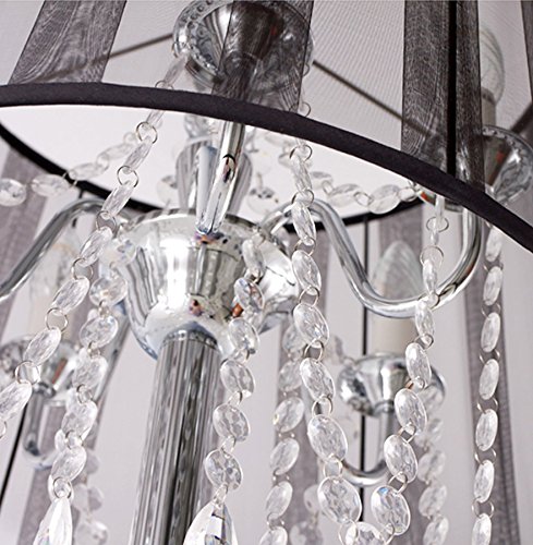 Alterego – Barok Baroque Chandelier Floor Lamp with Tassels Black