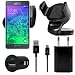 Produktbild Original Lanboo® 4 in1 KFZ Auto Lade Set schwarz mit Micro USB Ladekabel Datenkabel + 220V Netzteil + KFZ Adapter Ladegerät + KFZ Auto Mini Halterung für Samsung Galaxy Alpha - SM-G850F, SM-G850T, SM-G850M