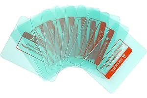 Niady 10PCs Schweißhelm Objektivabdeckung transparente Schutzplatte Runde Ecke 116 x 90mm