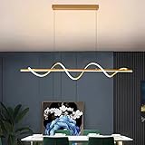 Lampada a Sospensione LED Dimmerabile Sala Pranzo Lampada Tavolo Pranzo Regolabile Altezza Cucina Lampade Soffitto con Teleco