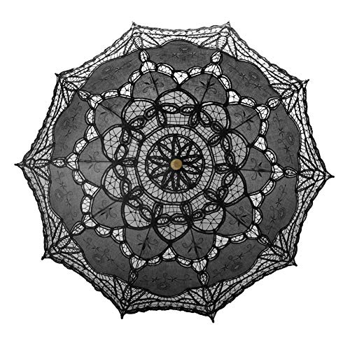 TopTie Paraguas de encaje Parasol Boda Nupcial fotografía para la Decoración de Disfraces de Halloween Accesorios