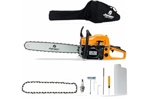 JHONSORR GERMANY DESIGN JHONSORR Motosega a scoppio 52cc scoppio lama 50 cm kit montaggio domestico professionale + Candela + Catena + Borsa per il Trasporto in OMAGGIO