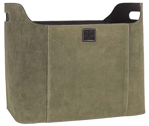 Preisvergleich Produktbild Korb Leder Gusti Leder Studio Joseph Kaminkorb Grün