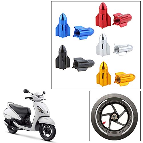 Vheelocityin Bullet Shape Multicolor Tyre Valve Cap (set of 2) For Tvs Jupiter RS.99 (34.00% Off) - Amazon