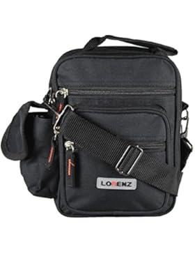 Damen-Umhängetasche für Herren und Damen, für Arbeit / Reise, mit 5 Reißverschlüssen und Gürtelschlaufe