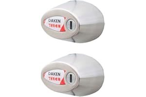 DAKEN Noval Double - Juego de 2 Cerraduras Autoblocantes de Alta Resistencia para Vehículos Comerciales, Acero Inoxidable