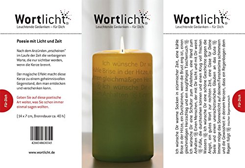Wortlichtkerze Wortlicht Kerze FÜR DICH - 3