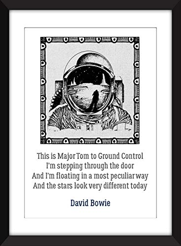 David Bowie Space Oddity Lyrischer Ungerahmter Druck