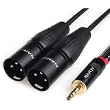 NANYI XLR 3.5mm Male splitter Cables, TRS Stereo Male to Two XLR Male Interconnect Audio Microphone Cable, Y Splitter Adapter