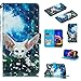 Produktbild Nadoli Wallet Handyhülle für Galaxy J4 Plus 2018,Kreative 3D Elf Fuchs Blumen Muster Taljereep Ständer Flip Ledertasche Brieftasche Schutzhülle Etui für Samsung Galaxy J4 Plus 2018