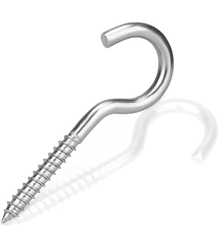 SC-Normteile Schraubhaken 5x80mm - 10 Stück Edelstahl - Für Wand, Decke & Wäscheleine