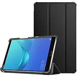 MoKo Huawei MediaPad M5 8.4" Funda - Cubierta Delgada y Ligera con Función de Soporte Protectora Plegable y Auto Sueño/Estela para Huawei MediaPad M5 8.4 Pulgadas 2018, Negro