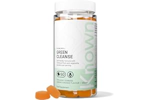 Known Delicious Green Cleanse Gummies - Chlorella & Gut-Friendly Bacteria - Natural Lemon & Orange Flavour - 60 Vegan Gummies, 1 Month Supply