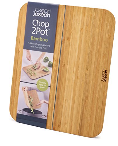 Joseph Joseph Chop2Pot faltbar Schneidebrett, Bambus, braun, groß - 4