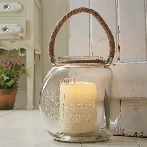 Giant Glass Lantern/Vase You Are My Sunshine