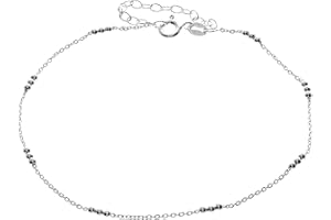SilverAmber Jewellery UK - 925 Sterling Silver Summer Fancy Modern Adjustable Anklets Bracelets with extender - Mothers Day Daughter Wife Girlfriend Women Birthday Gift Ideas