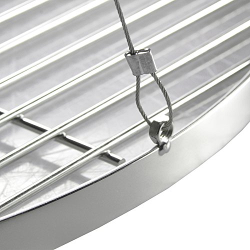 Ø 53 cm Grillrost Rund Schwenkgrill Rost Grill Edelstahl mit Seil - 2