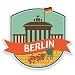 Produktbild 2 x Berlin Germany Vinyl Aufkleber Aufkleber Laptop Reise Gepäck Auto Ipad Schild Fun # 9206 - 10cm/100mm Wide
