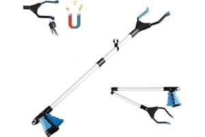 FMOPQ Reacher Grabber Extender Trash Grab Tool 32 "Faltbarer Abfall-Müllsammler Yard Grabber Armverlängerung, leichte Mobilitätshilfe, Picker Upper Grabber für ältere Menschen