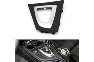 Cakievro LHD Car Gear Lever Trim Cover Gear Shifter Cover for B-mw 3 4 Series F30 F31 F34 F35 F32 F33 F36 51169234131 (Black)