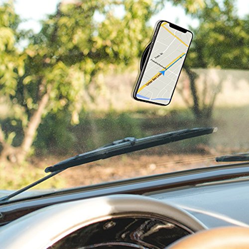 kwmobile 3x gel pad adesivi universali - pads in silicone antiscivolo autoadesivi supporto per smartphone e navigatore auto tom tom - nero