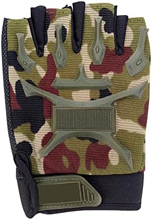 Flyingsky Fingerless Cycling Gloves Outdoor Sports Light Gloves (camouflage)