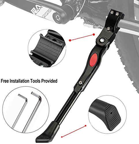 Preisvergleich Produktbild Fahrradständer Mountainbike Stativhalterung Fahrradabstellrahmen Fahrradseitenhalterung Fahrradausrüstung verstellbar mit 2 Sechskantschlüsseln / Schraubendreher (schwarz)