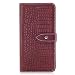 Produktbild Huawei Y5 II / Y6 II Compact Hülle, Chreey Premium Krokodil Leder Wallet Tasche Metall Schnalle Flip Cover Stilvoll Handyhülle Schutz Case [Weinrot]