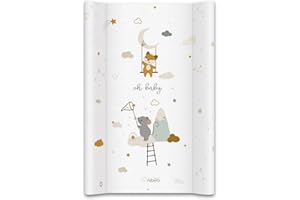 Albero Mio Matelas à langer, lavable, pour lit d'enfant, 50 x 70 cm, motif souris