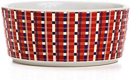 'Ceramic bowl "Playful Plaid – Garnet