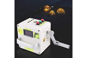 Tragbare Handkurbel Generator Yunrux Manuelle Kurbel Generator Outdoor Multifunktions Stromerzeuger Notfall Überlebens Stromversorgung Ladegerät für Handy Computer Notaufladung mit USB Stecker